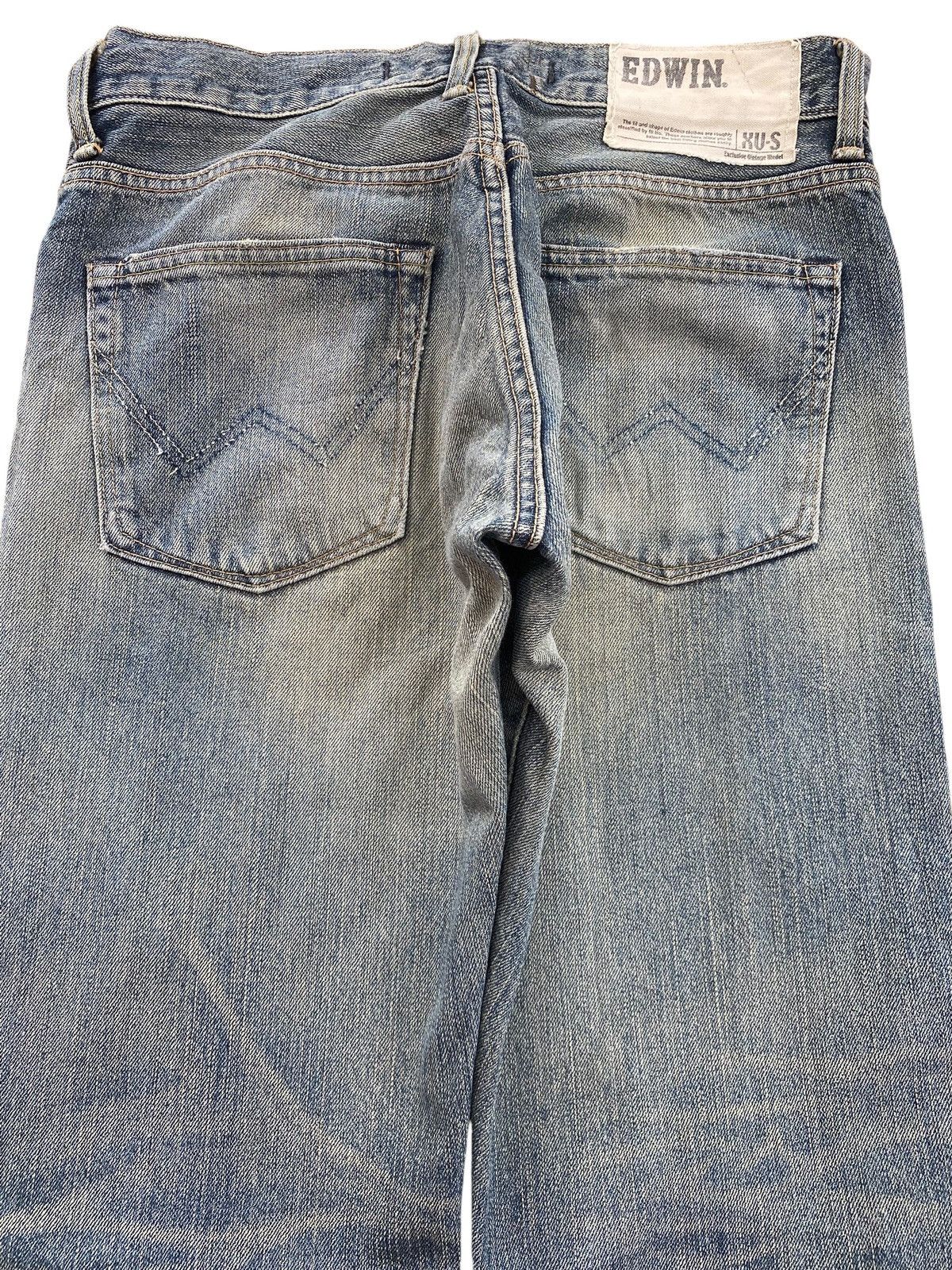 Edwin Edwin Faded Wash Whiskered Straight Leg Style Jeans Size US 30 / EU 46 - 4 Thumbnail