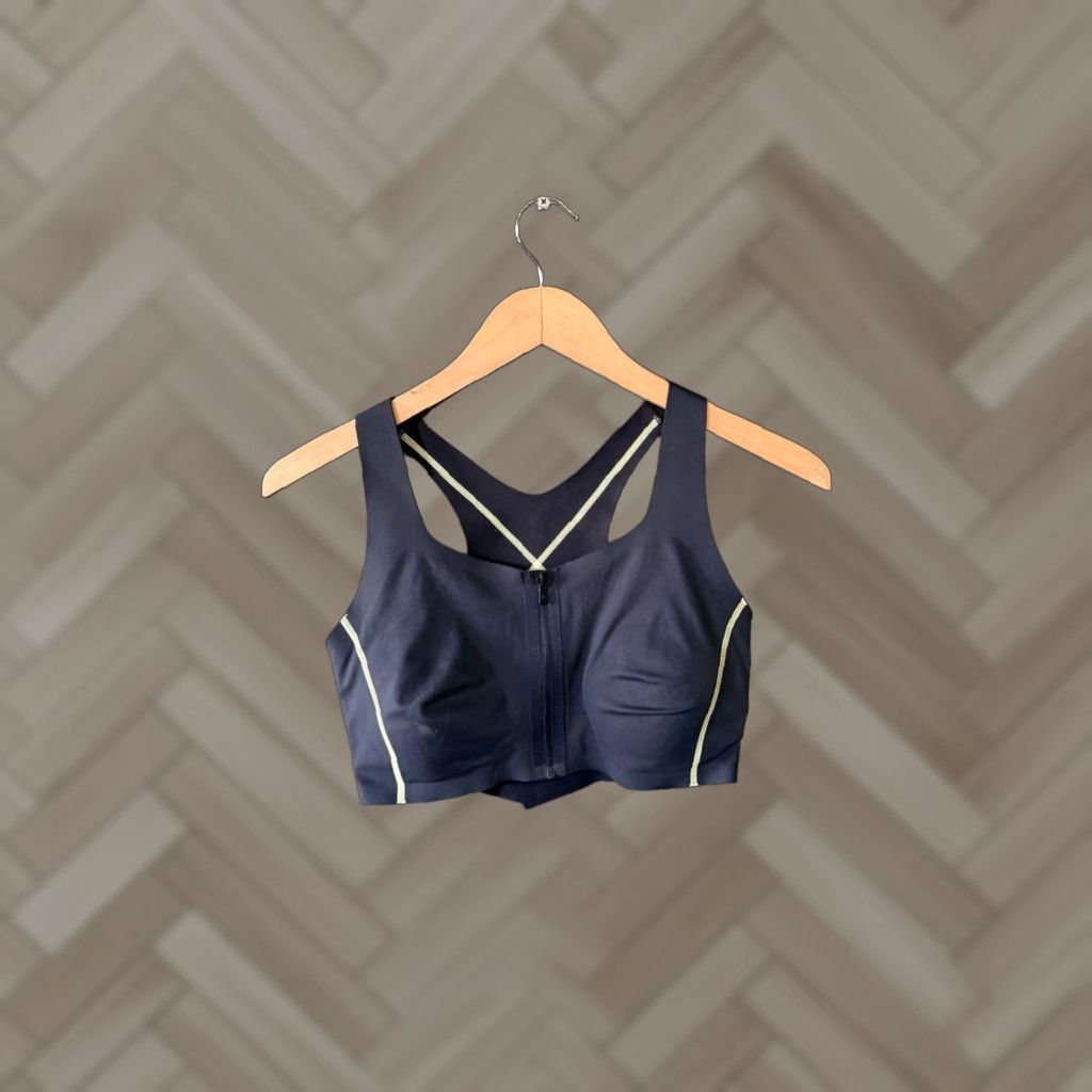 Vintage Vitality Womens Black Sports Bra Size M Medium Athletic Activewear Bra Size ONE SIZE - 1 Thumbnail