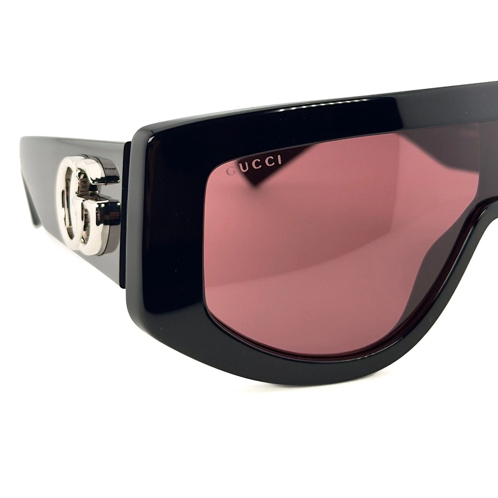 Gucci GUCCI GG1950S Black Red 1950 GG Logo Oversized Geometric 002 Size ONE SIZE - 8 Thumbnail