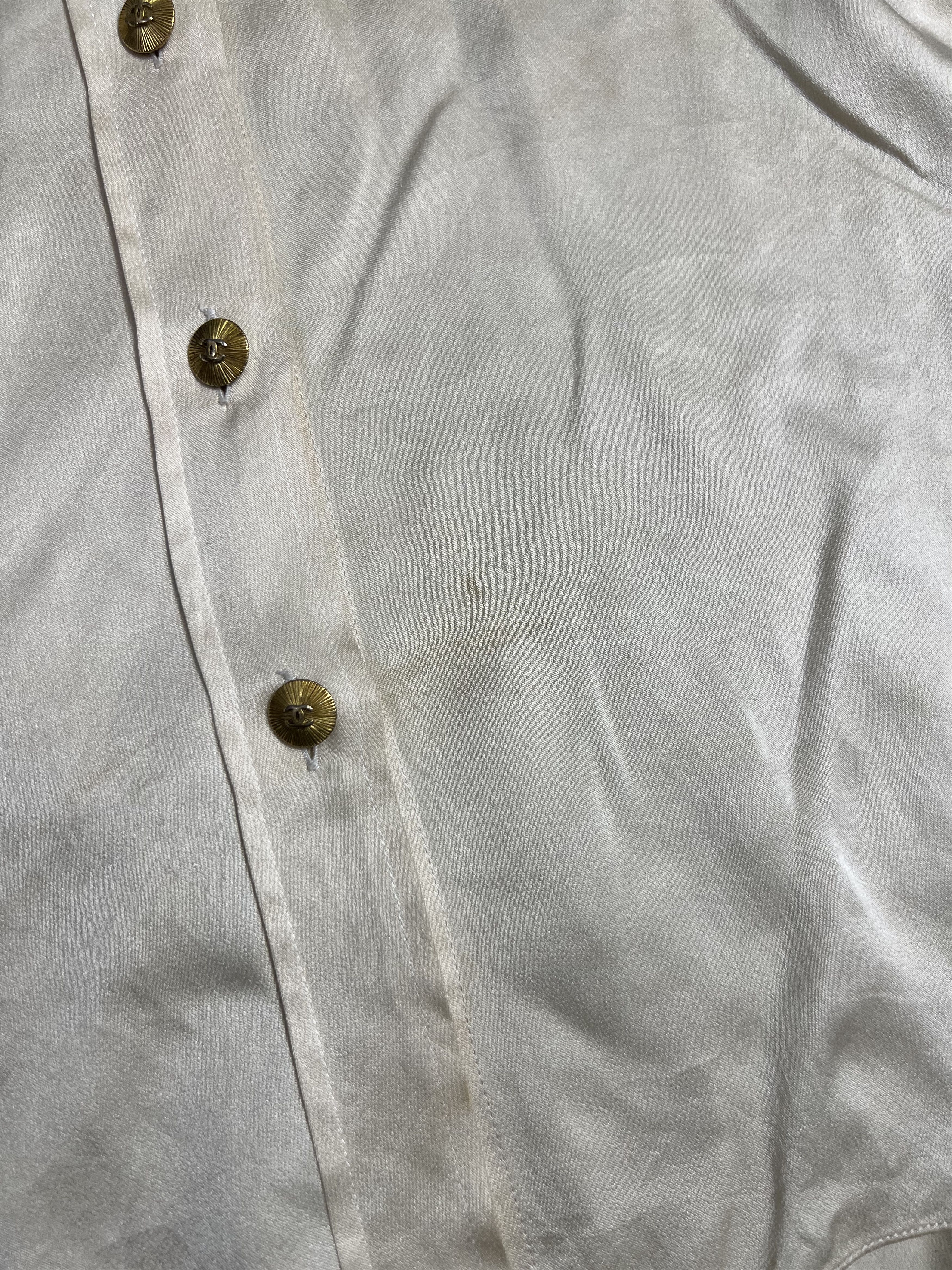 Chanel Vintage CHANEL Silk Buttons Up Shirt GTMPT386 Size L / US 10 / IT 46 - 5 Thumbnail