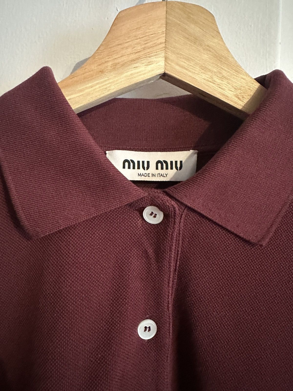 Miu Miu Miu Miu Polo - Amaranto Size US M / EU 48-50 / 2 - 2 Thumbnail