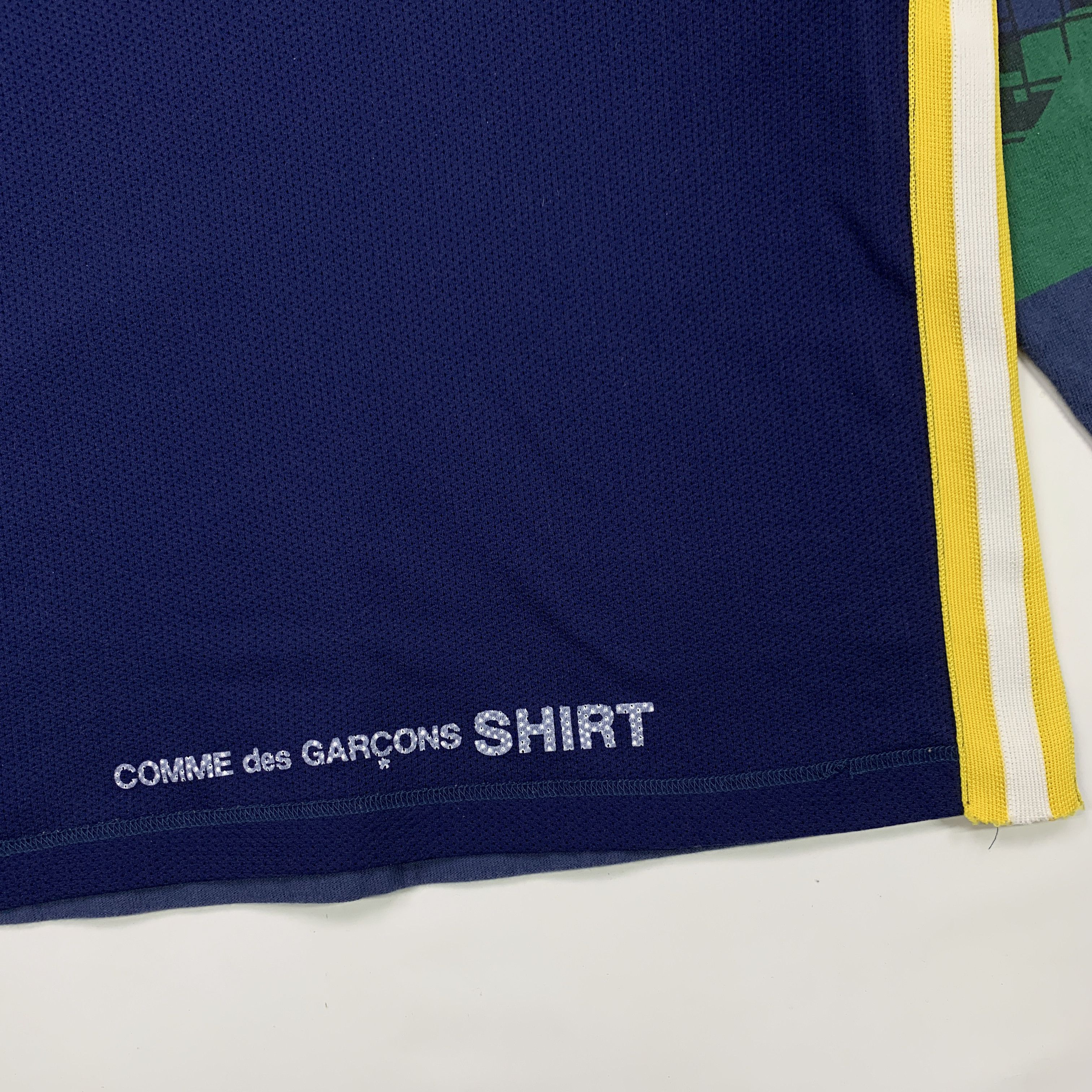 Comme des Garcons 00s Hybrid Rugby Polo Shirt / Mesh Jersey Size US M / EU 48-50 / 2 - 6 Thumbnail