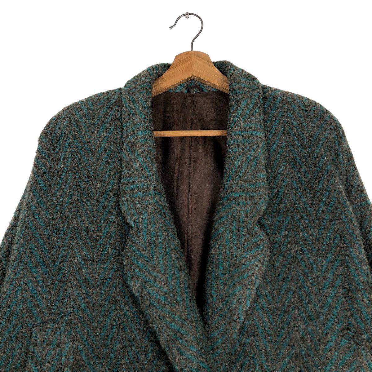 Japanese Brand 🔥Rich Green Fly Wool Herringbone Bomber Jacket Issey Miyake Size US M / EU 48-50 / 2 - 3 Thumbnail
