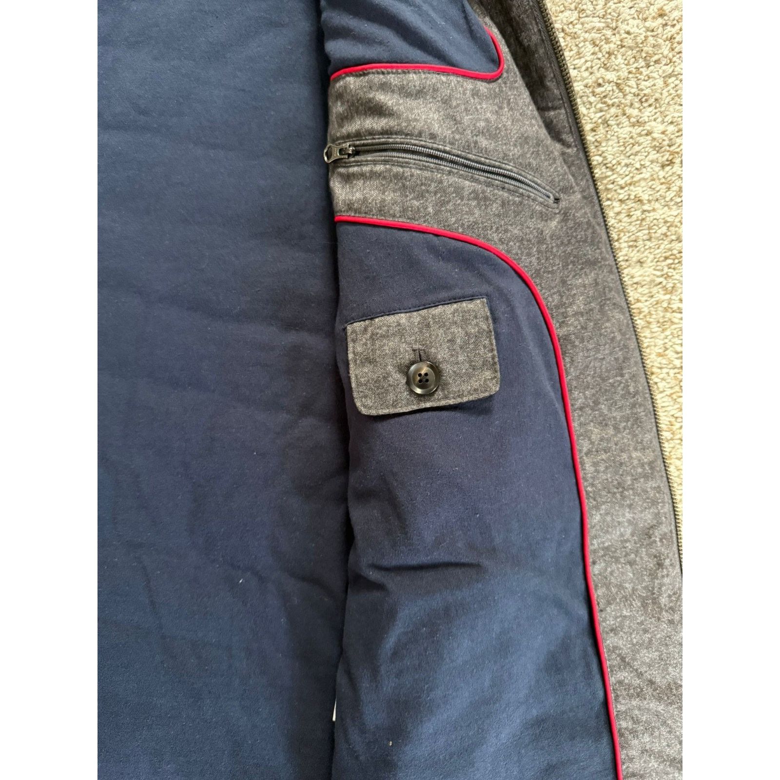 Daniel Cremieux Daniel Cremieux Men's Quilted Vest Size XL Gray Full Zip Size US XL / EU 56 / 4 - 5 Thumbnail