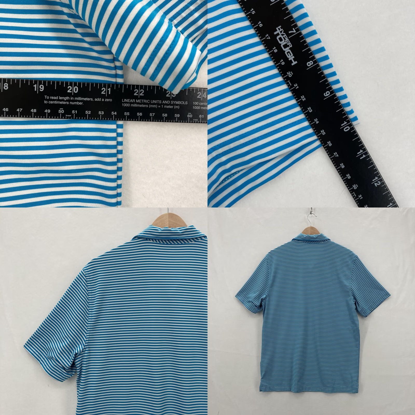 Vineyard Vines Vineyard Vines Performance Polo Shirt Mens M Blue White Striped Preppy Golf Polo Shirts Size US M / EU 48-50 / 2 - 8 Thumbnail