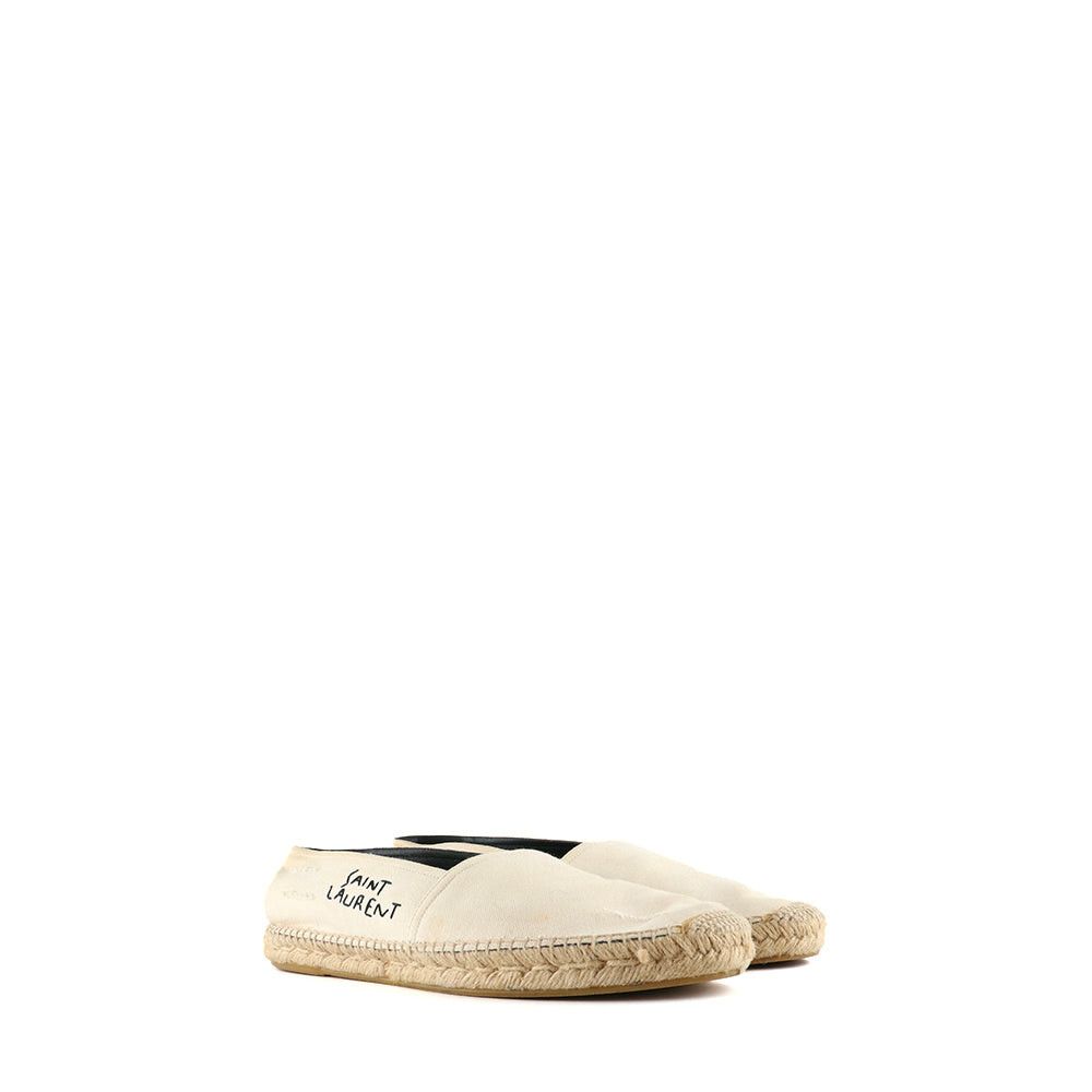 image of Saint Laurent Paris Saint Laurent - Signature Espadrilles In Beige Canvas (T44) Shoes (Size 11)