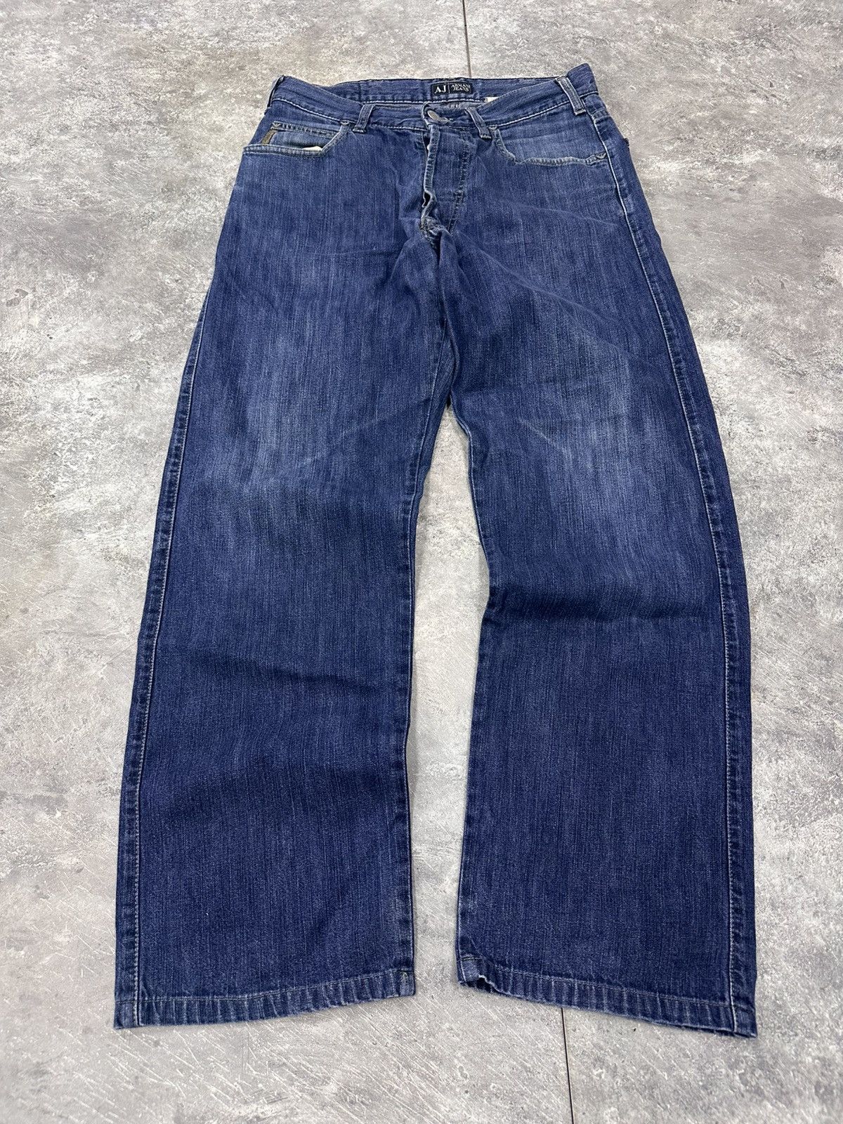If Six Was Nine Armani Jeans Vintage Baggy Wide Jeans Made in Italy Size US 30 / EU 46 - 6 Thumbnail