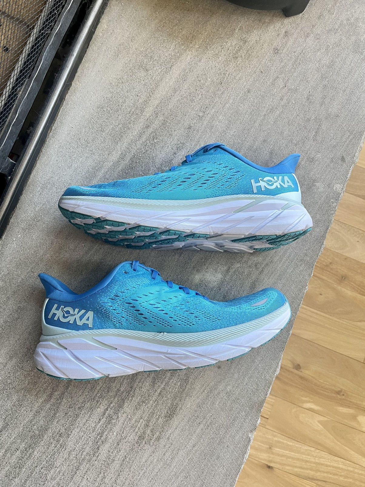 image of Hoka One One Hoka Clifton 8 Blue Shoes, Men's (Size 10.5)