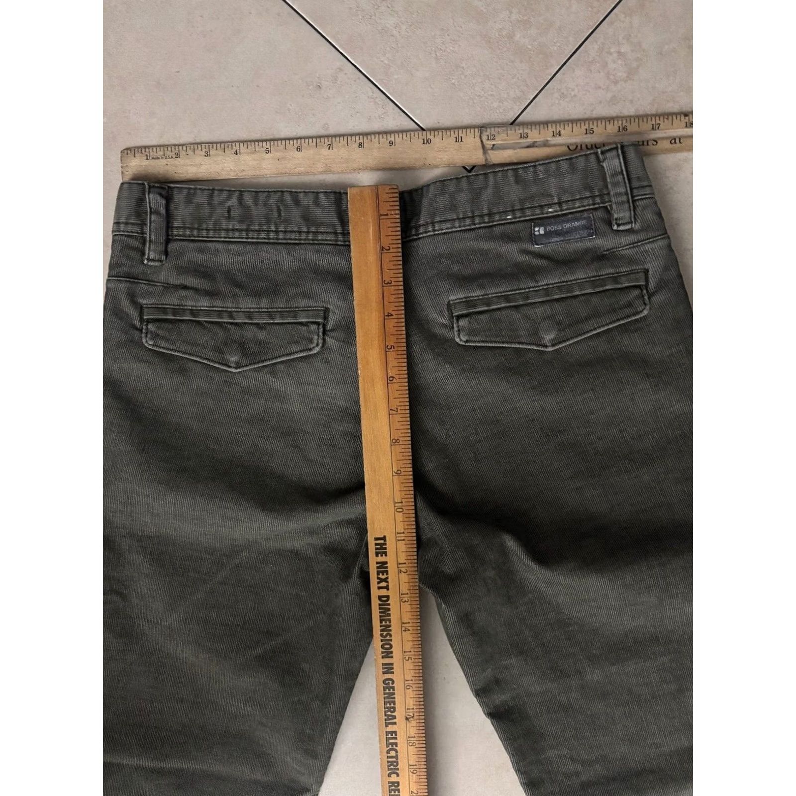 Vintage Hugo Boss Mens Chino Pants Slim Fit Gray Tweed 32 Regular 4173 Size US 32 / EU 48 - 6 Thumbnail