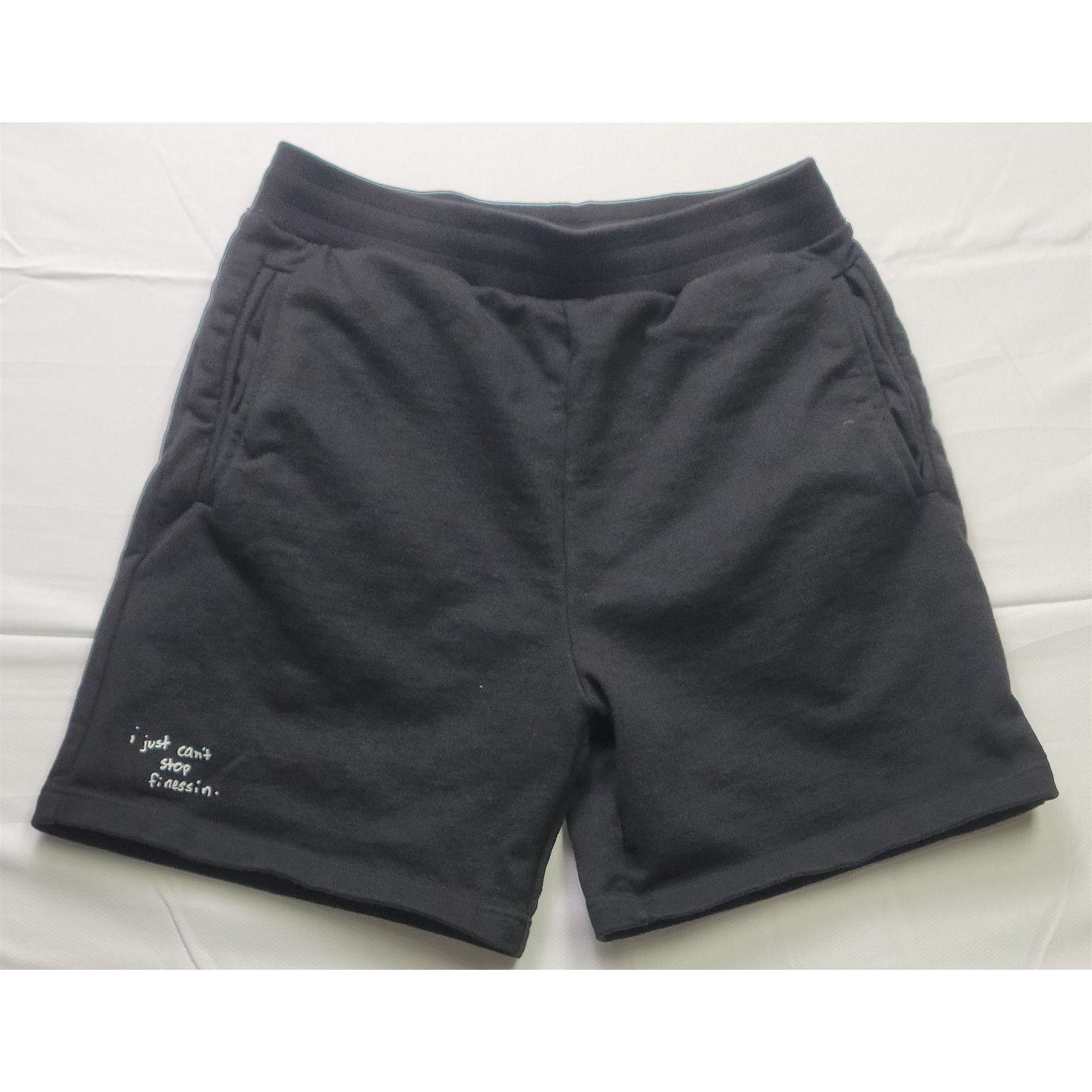 The Unbranded Brand Women Black Medium Fleece Shorts I Just Can't Stop Finessin Size 28" / US 6 / IT 42 - 1 Thumbnail