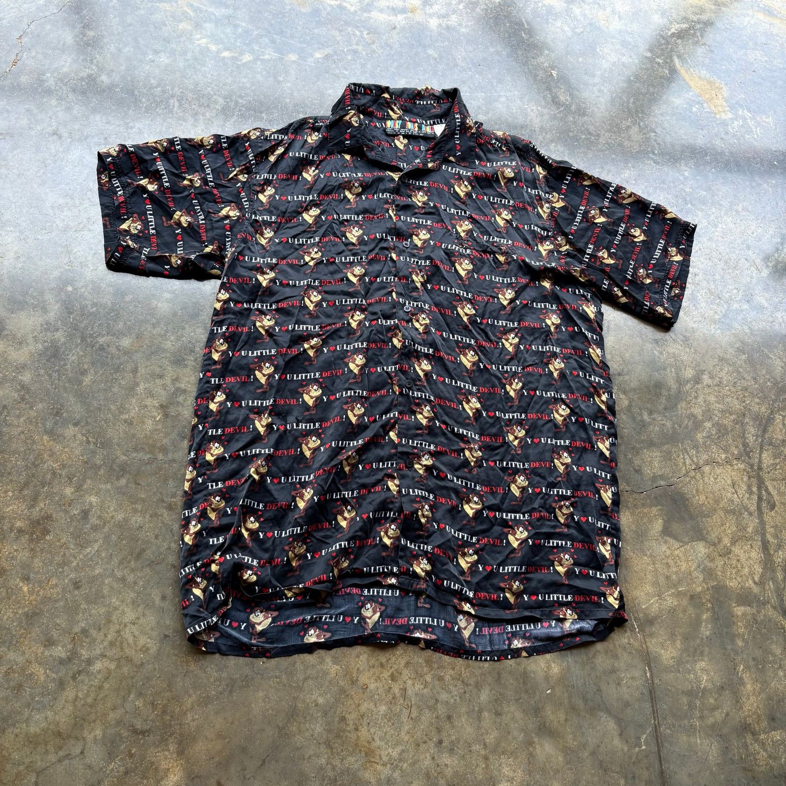 Vintage Vintage Looney Tunes Taz AOP Silk Shirt Size US XL / EU 56 / 4 - 2 Thumbnail