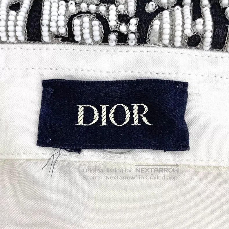 Dior Dior Size 37 White old flower stitching silk long-sleeved s Size US XXS / EU 40 - 5 Thumbnail