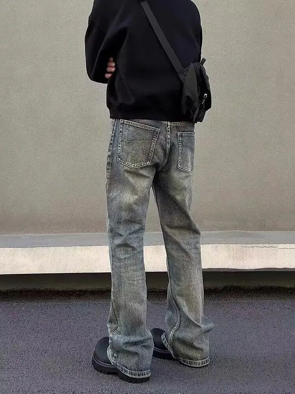 Jean Fukuoka x Ezawa Wide Leg Blue Denim Jeans Size US 33 - 3 Thumbnail