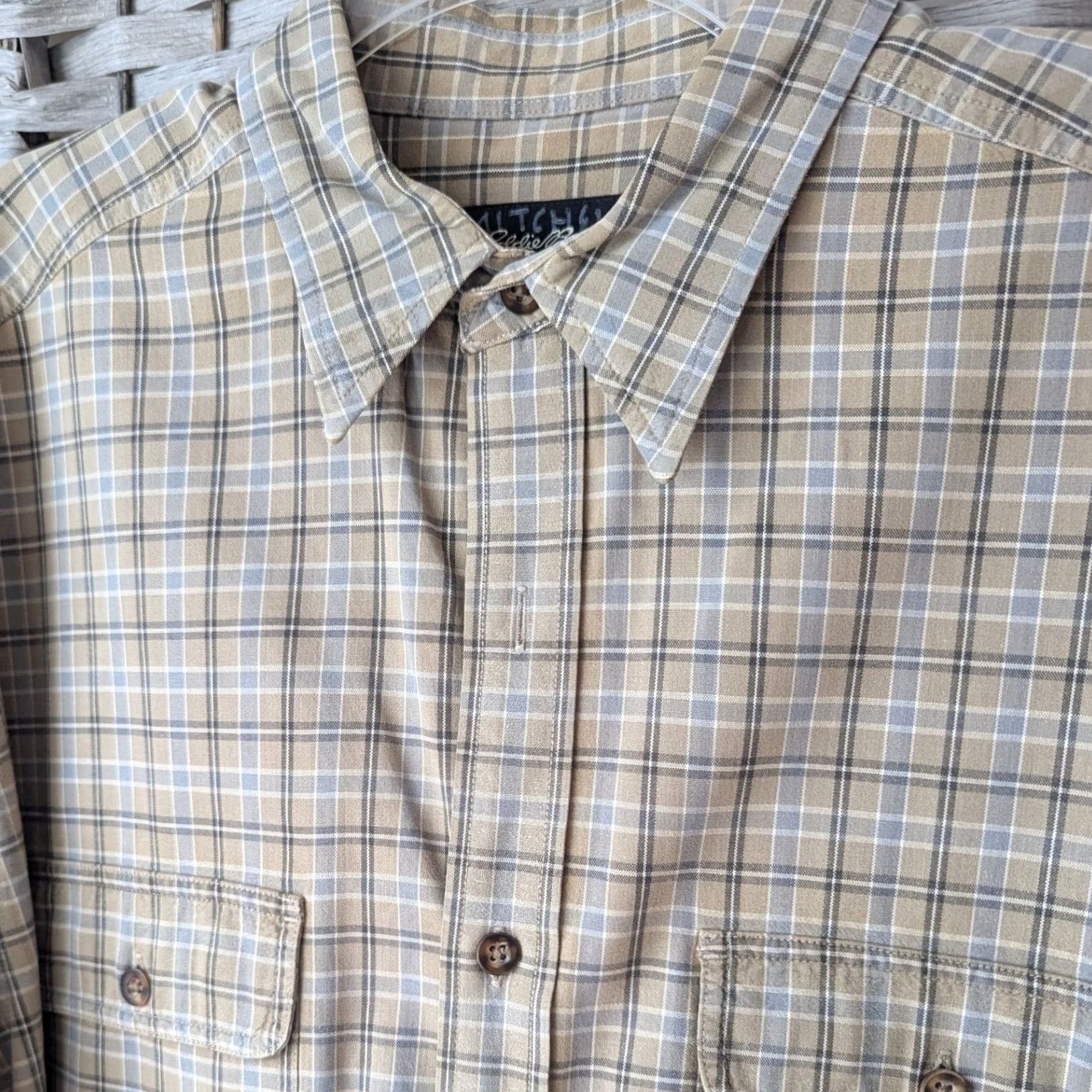 Eddie Bauer Eddie Bauer Button-Up Shirt Plaid Tan Beige Long Sleeve Mens L Workwear Size US L / EU 52-54 / 3 - 2 Thumbnail