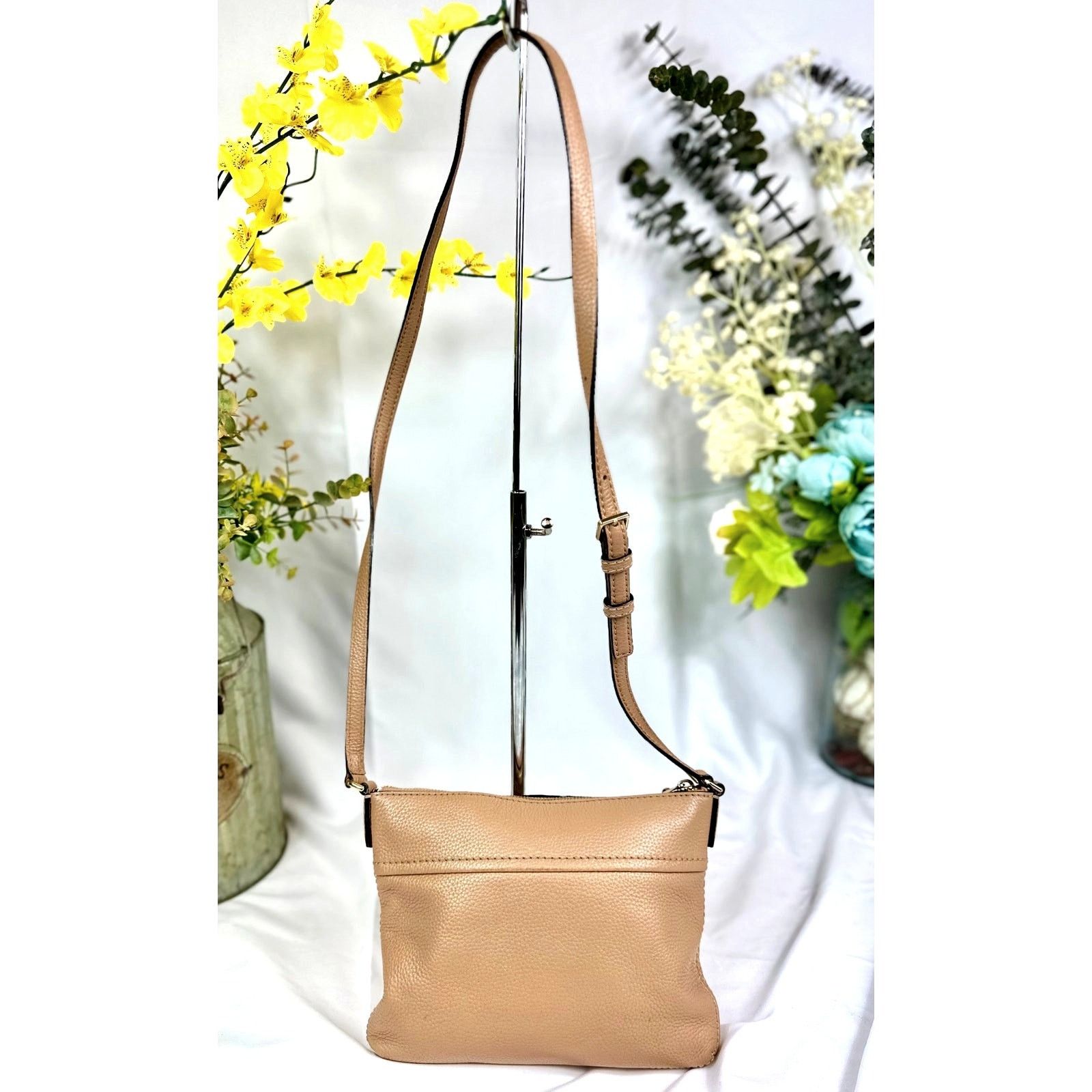 Kate Spade Kate Spade Jackson St Gabriele Pebbled Leather Crossbody Brn Size ONE SIZE - 8 Thumbnail