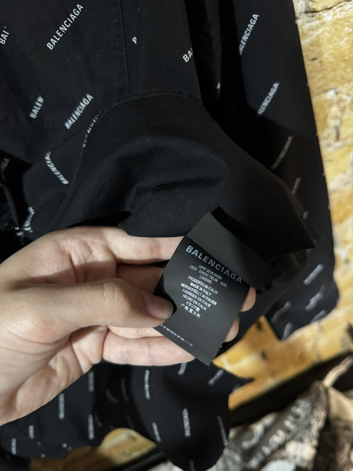 Balenciaga balenciaga overall logo button up shirt Size US M / EU 48-50 / 2 - 6 Thumbnail