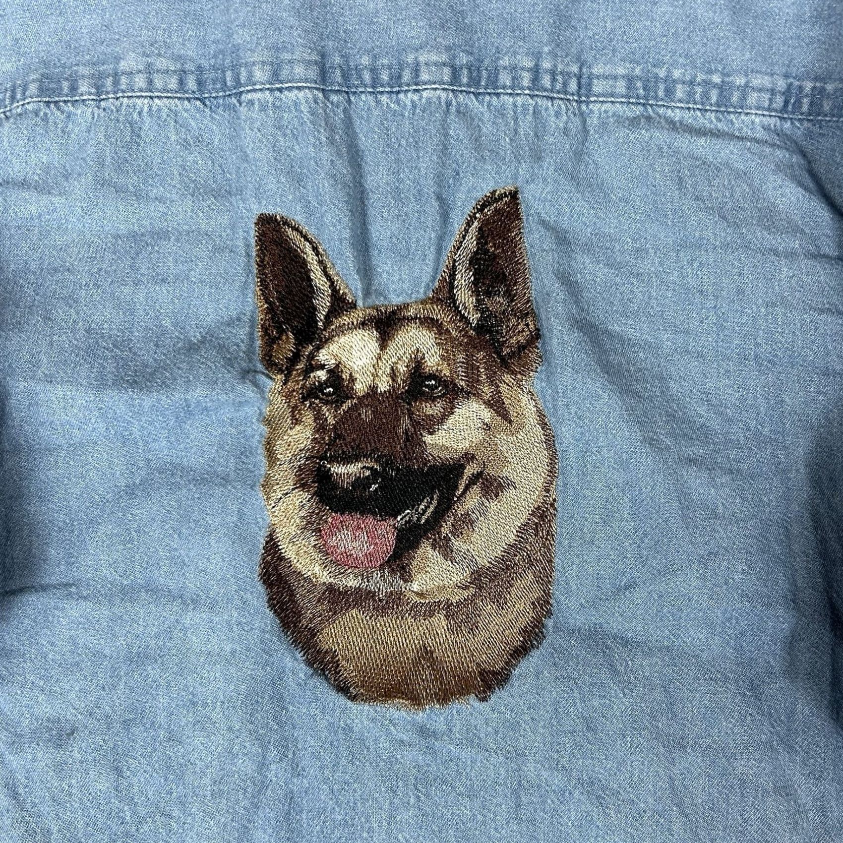 Peregrine VINTAGE Peregrine Bay Denim Button-Up Shirt Men's Small Embroidered Dog Shepherd Size US S / EU 44-46 / 1 - 7 Thumbnail