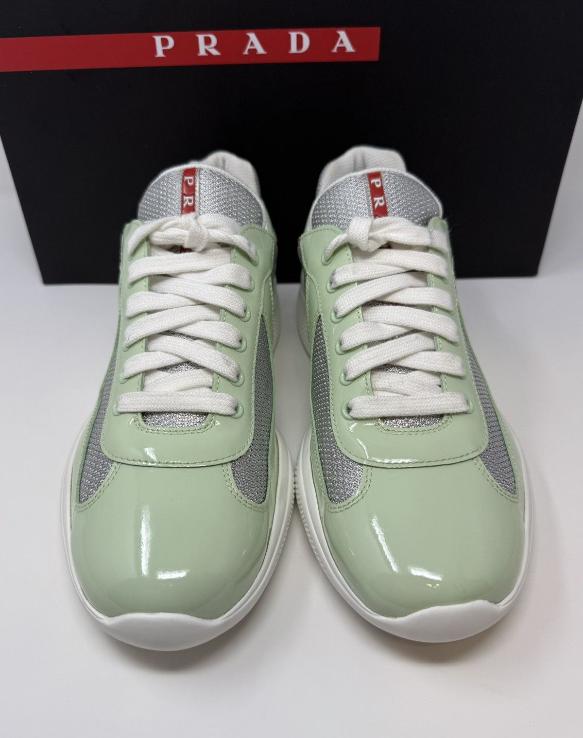Prada Prada Americas Cup Sneaker Dew/Silver Size US 9 / EU 42 - 2 Thumbnail