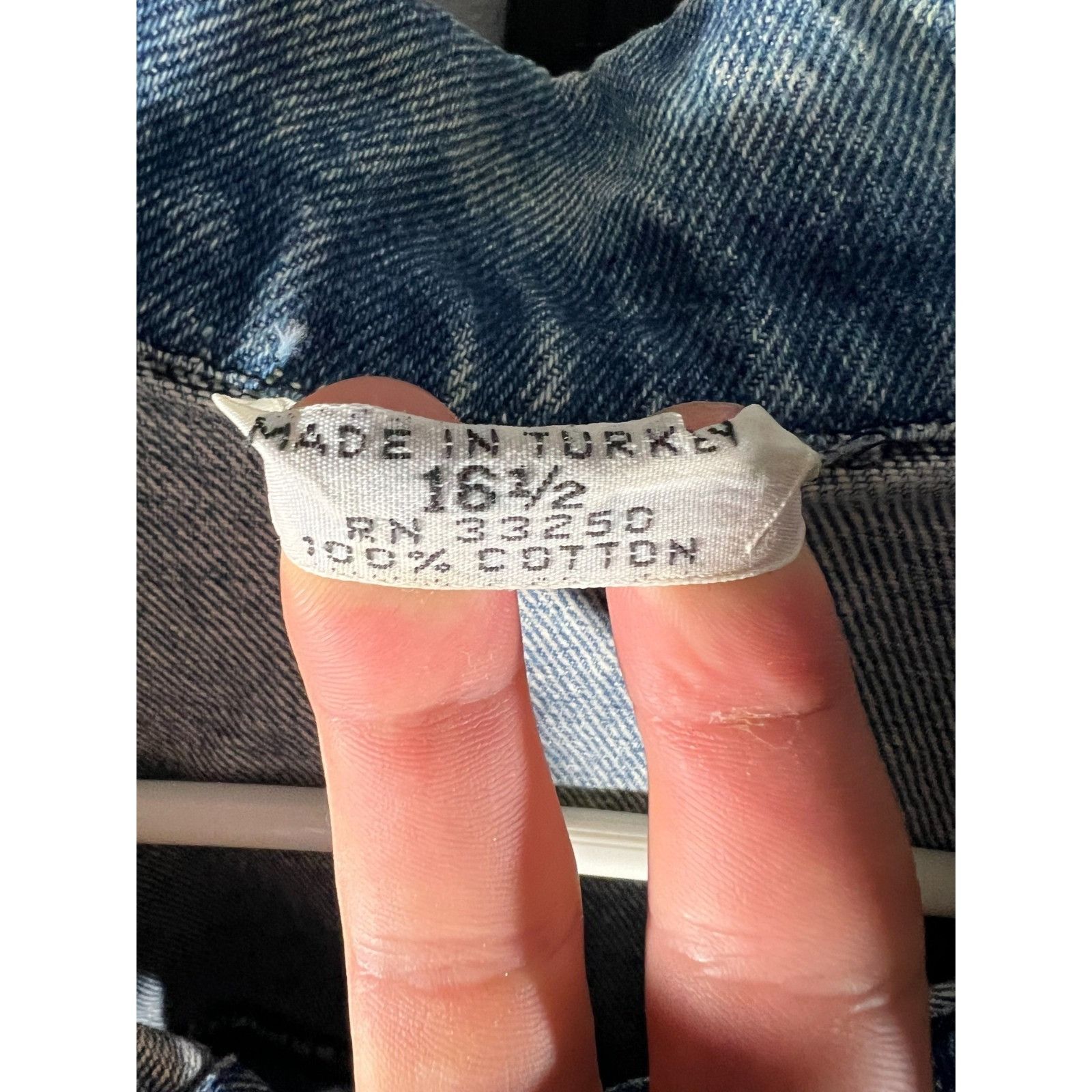 Other Vintage Denim Jacket Mens LG/XL Blue Trucker Cotton Distress Size US L / EU 52-54 / 3 - 6 Thumbnail