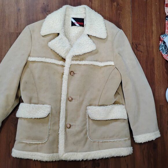 Other Vintage Wiman Western Shearling Suede Leather Coat Jacket Size US L / EU 52-54 / 3 - 3 Thumbnail