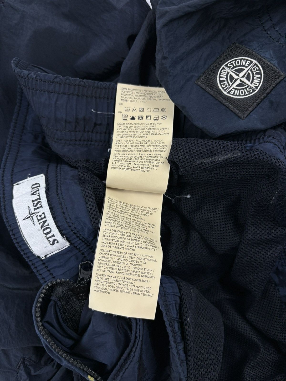 Stone Island Shadow Project SS17 Massimo Osti Nylon Metal Dark Navy Swim Trunk Lined Shorts Baggies Size US 37 - 17 Thumbnail