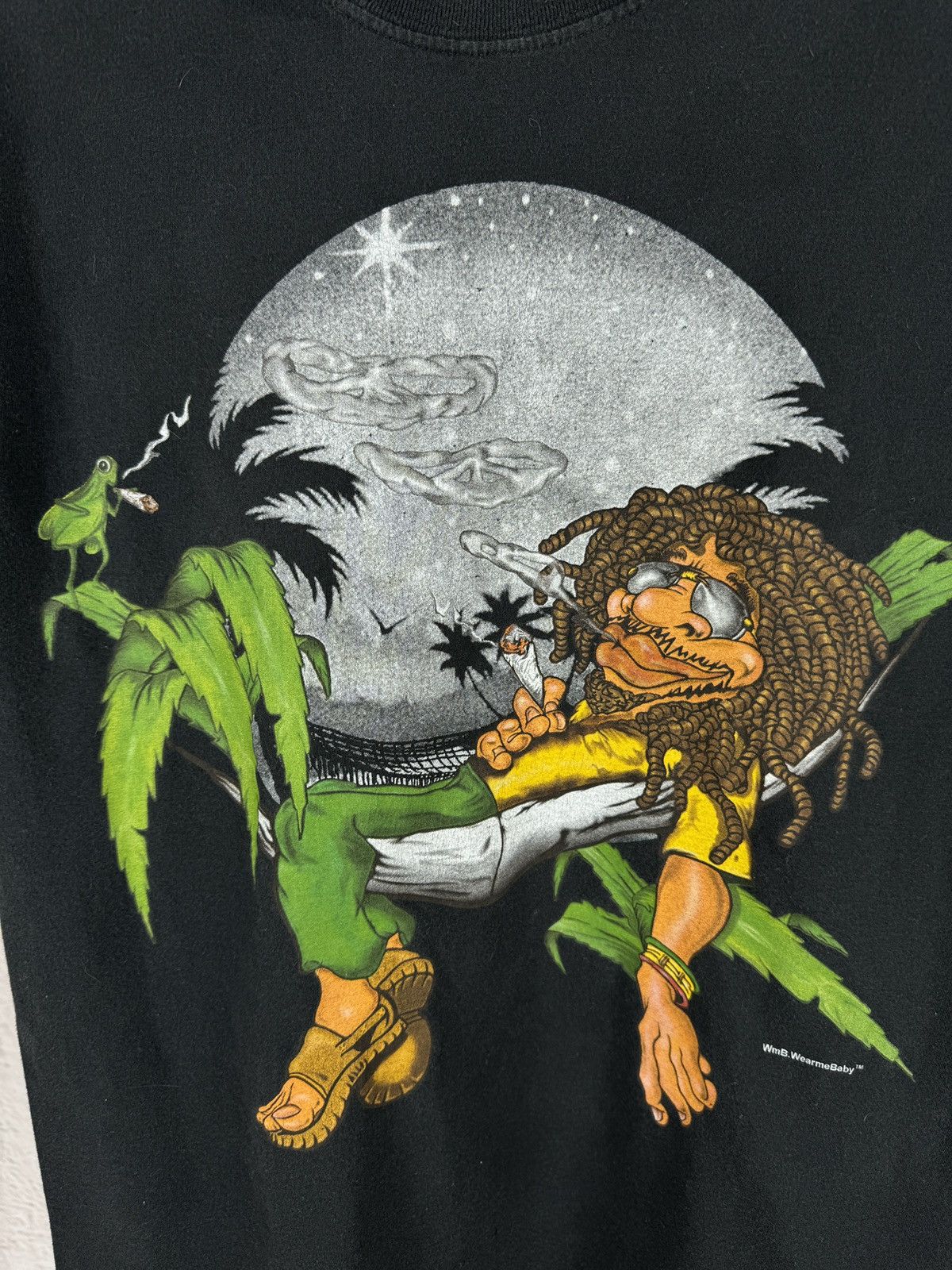 Vintage Vintage 90s Wear Me Baby Rasta Peace Parody tee (M) Size US M / EU 48-50 / 2 - 4 Thumbnail