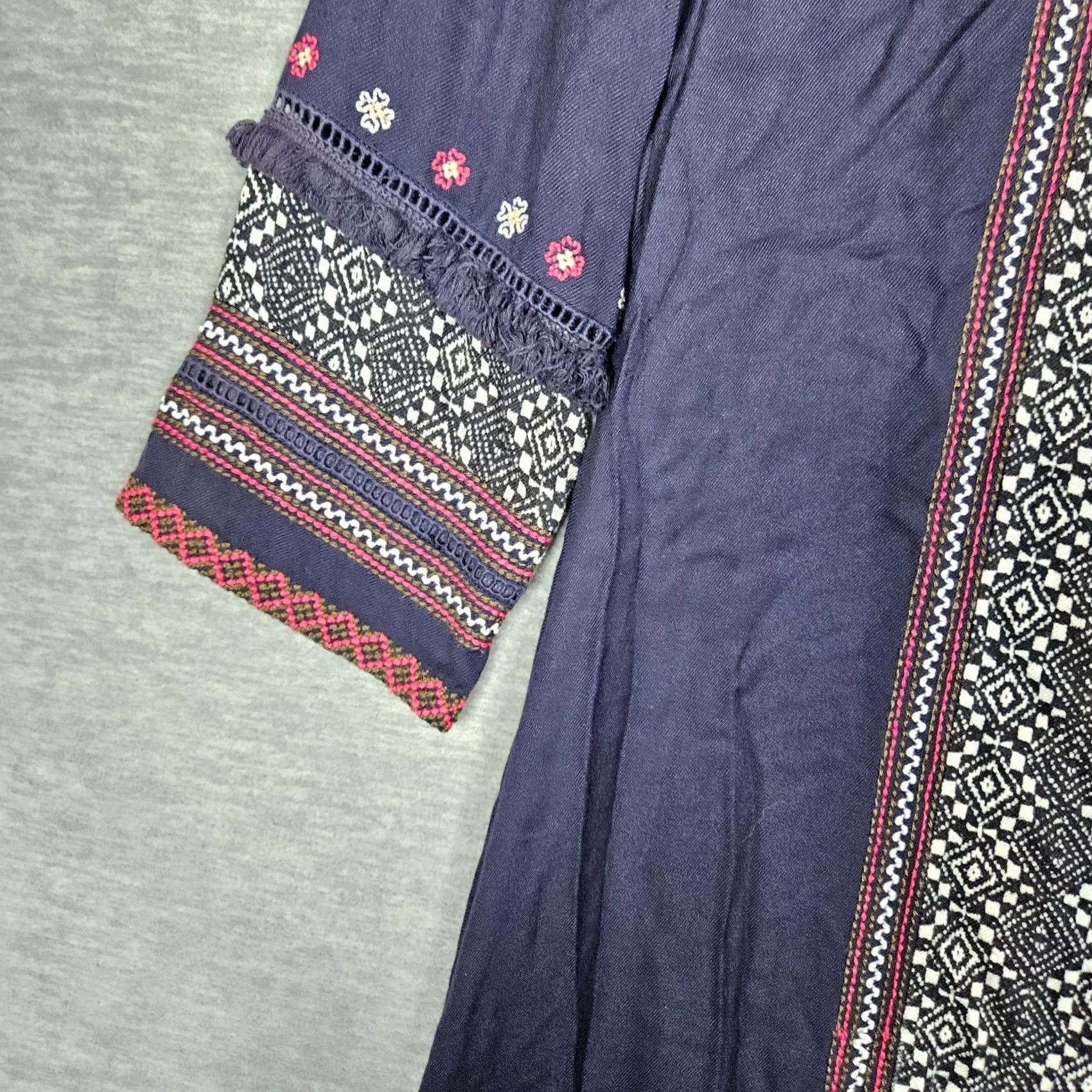 Anthropologie Anthropologie Akemi + Kin Size 8 Women's Blue Embroidered Tunic Shift Dress Size M / US 6-8 / IT 42-44 - 6 Thumbnail