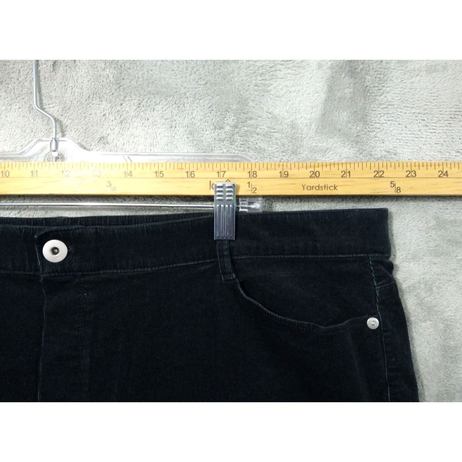 J. Jill J Jill Pants Womens 3X Black Skinny High Rise Stretch Cotton Corduroy Size 40" / US 18 - 4 Thumbnail