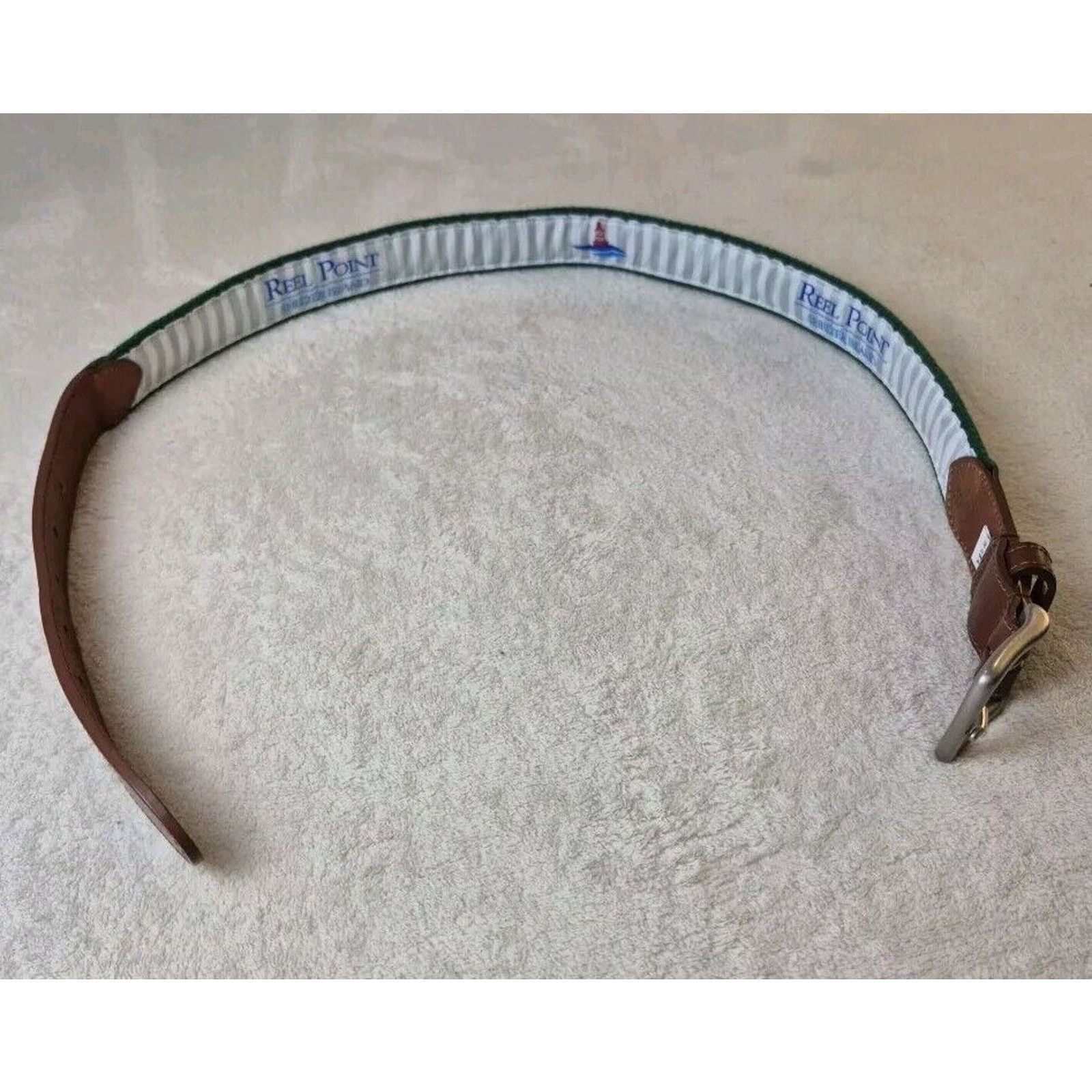 & Other Stories Reel Point Shelter Island Men's Belt Size 30 Green Alligator Size 30 - 2 Thumbnail