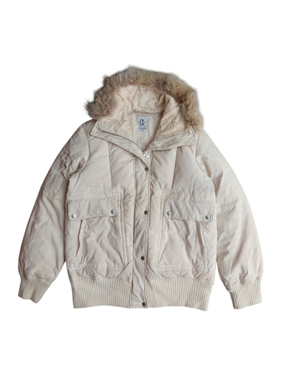 Michel klein fur puffer jacket