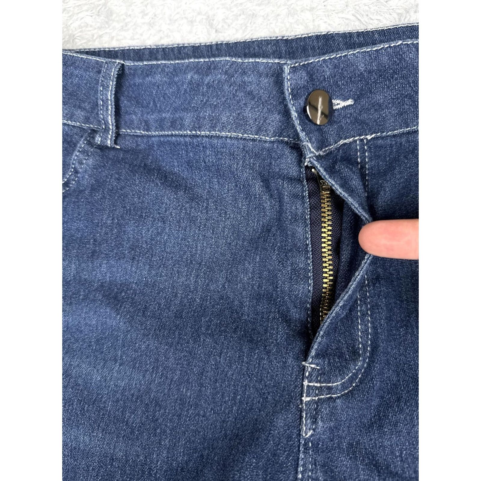 Vintage Jeans Womens 8 Regular Blue Bootcut Medium Wash High Rise Stretch Denim 32X29 Size 30" / US 8 / IT 44 - 5 Thumbnail