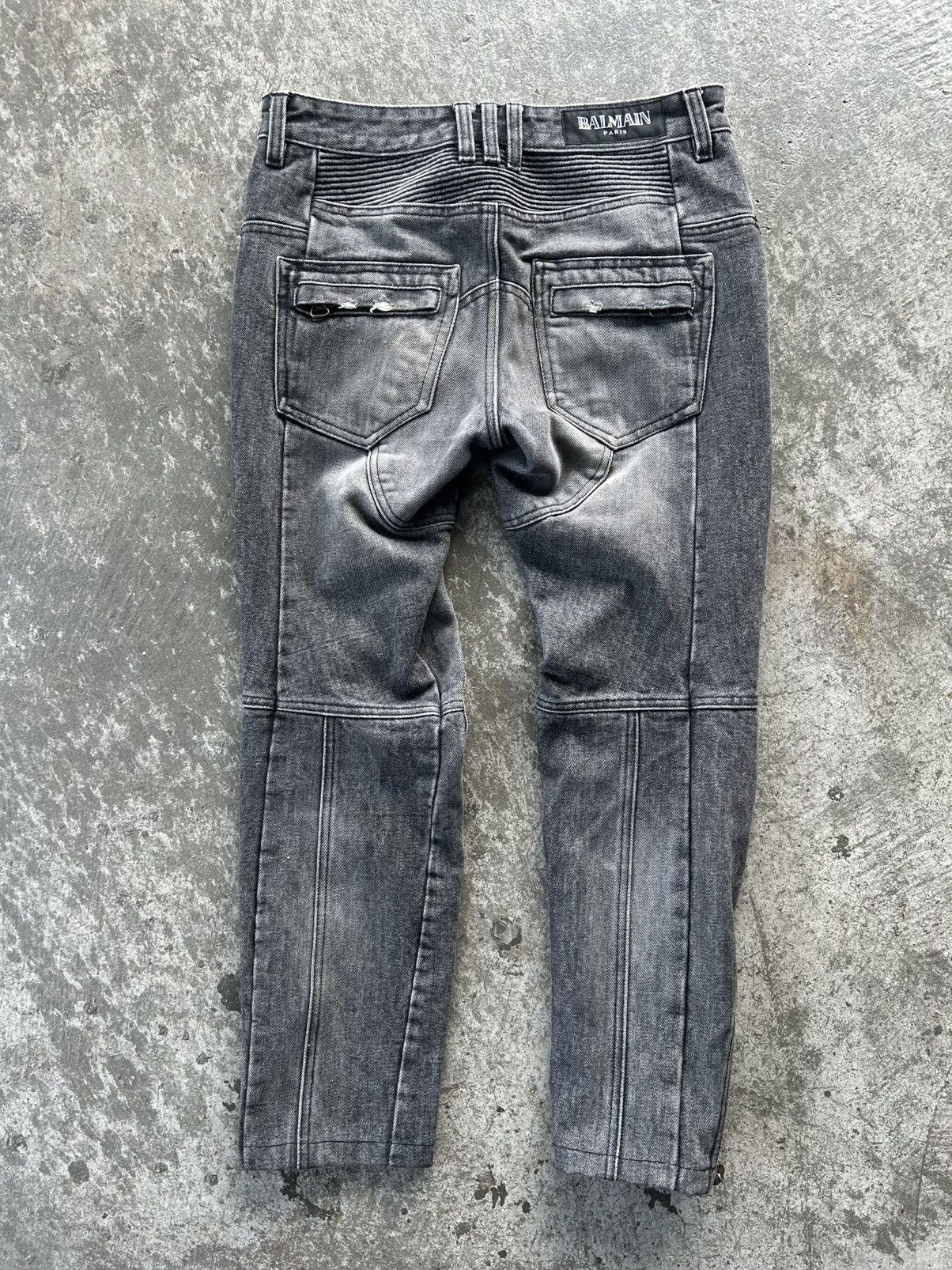 Balmain Decarnin Balmain Homme AW10 Heavy Biker Jeans Size US 31 - 3 Thumbnail