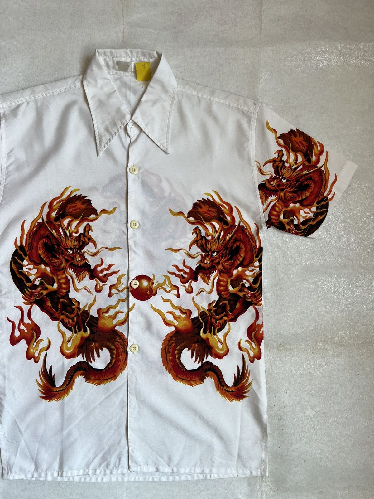 Japanese Brand Japanese Traditional Overprint Dragon Button Up Size US M / EU 48-50 / 2 - 3 Thumbnail