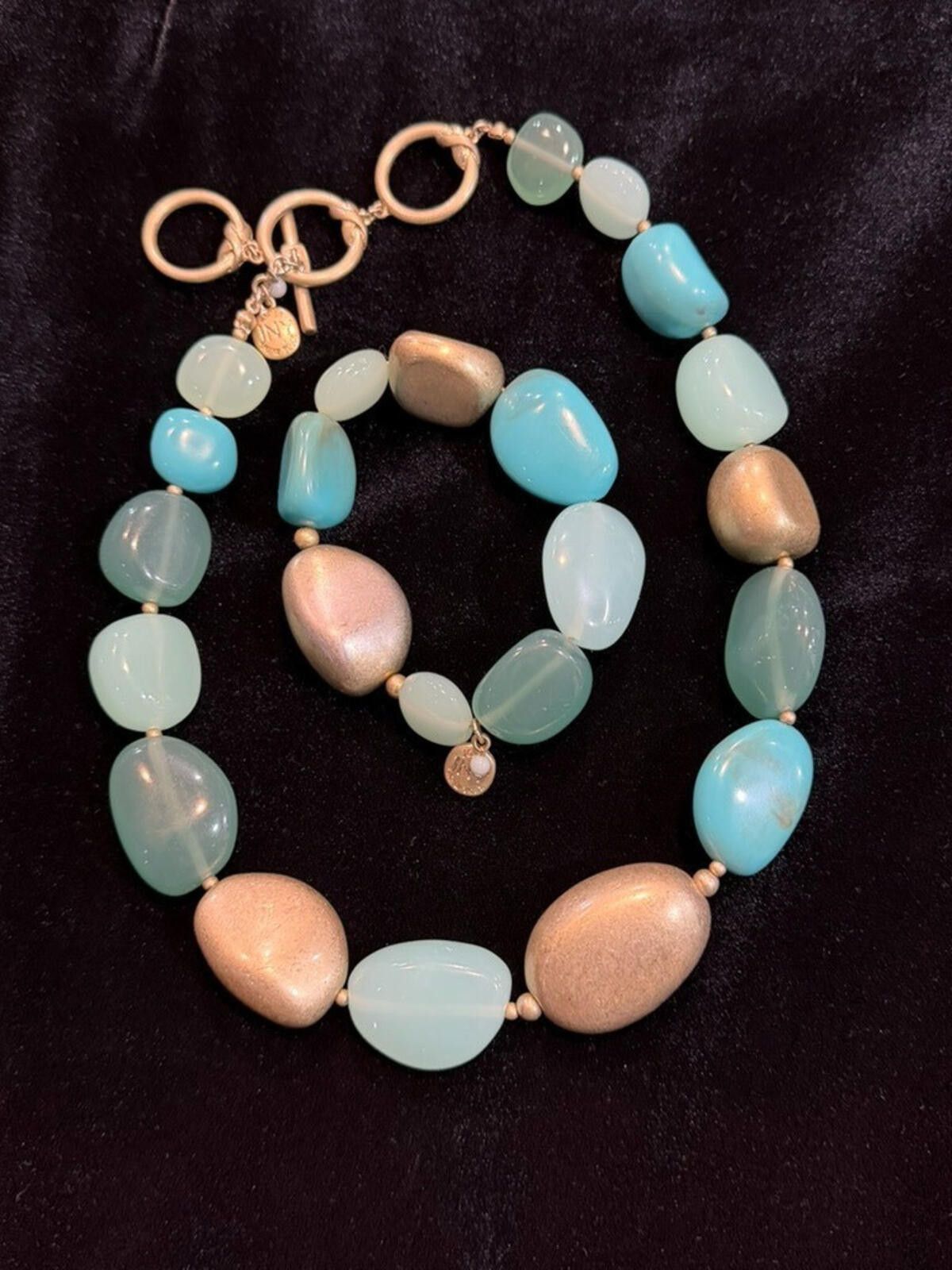 Jones New York JONES NY JNY, Necklace & Bracelet Set, Gold Tone & Stones Size ONE SIZE - 2 Thumbnail