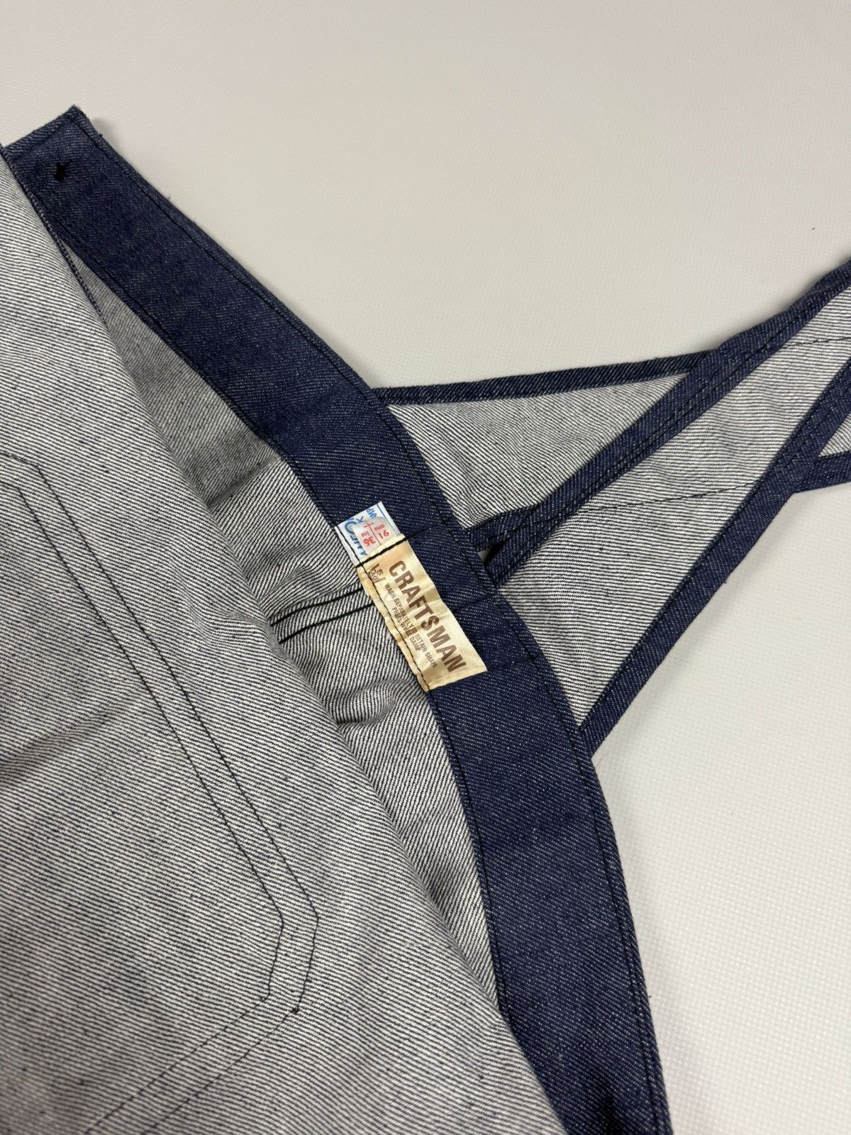 Craftsman × Vintage Deadstock VTG Craftsman Workwear Sanfor Shrunk Overalls Bib Size US 36 / EU 52 - 14 Thumbnail