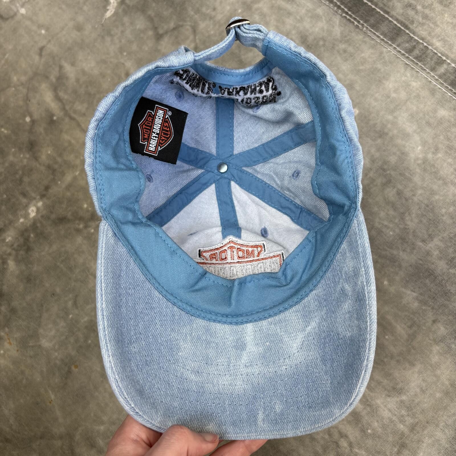 Harley Davidson Vintage Y2K Denim Harley Davidson Toad Suck Arkansas Hat Size ONE SIZE - 3 Thumbnail