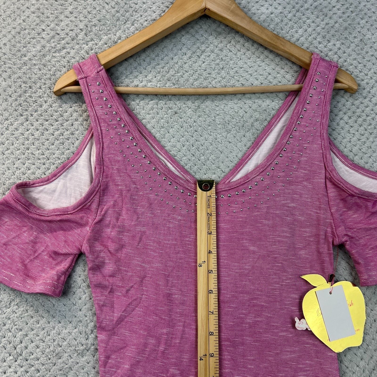 Other Vintage Apple Bottom Bodycon Med Dress Cold Shoulder Y2K Size M / US 6-8 / IT 42-44 - 6 Thumbnail
