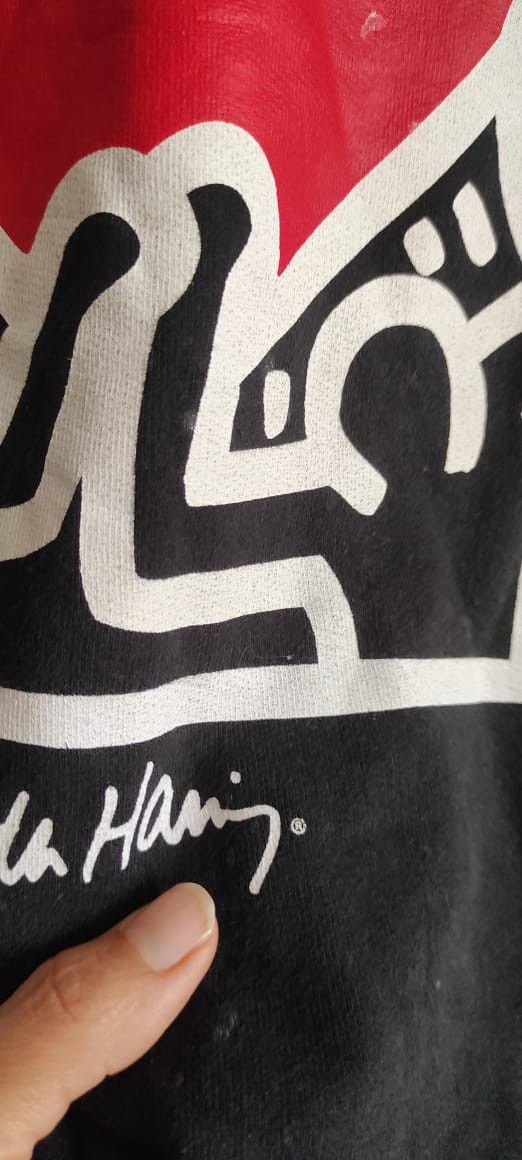 Keith Haring × Pull & Bear KEITH HARING SWEATSHIRT Dancing Heart Graphic Pullover Size M / US 6-8 / IT 42-44 - 8 Thumbnail