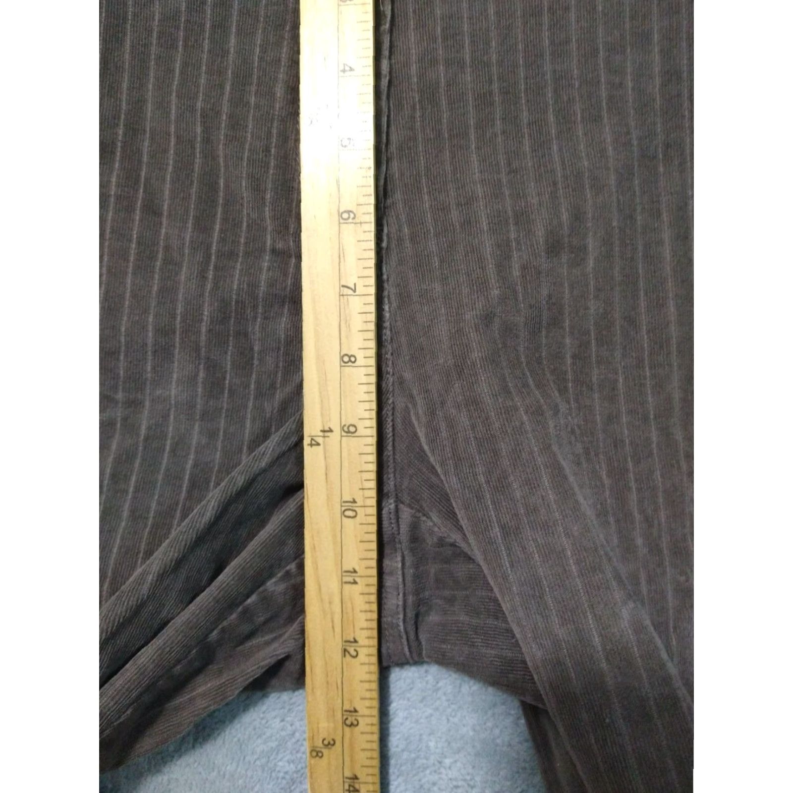 J. Jill J. Jill Women's Pants Size 10 Brown Striped Corduroy Mid Rise Flat Front Stretch Chino Casual Size 32" / US 10 / IT 46 - 4 Thumbnail