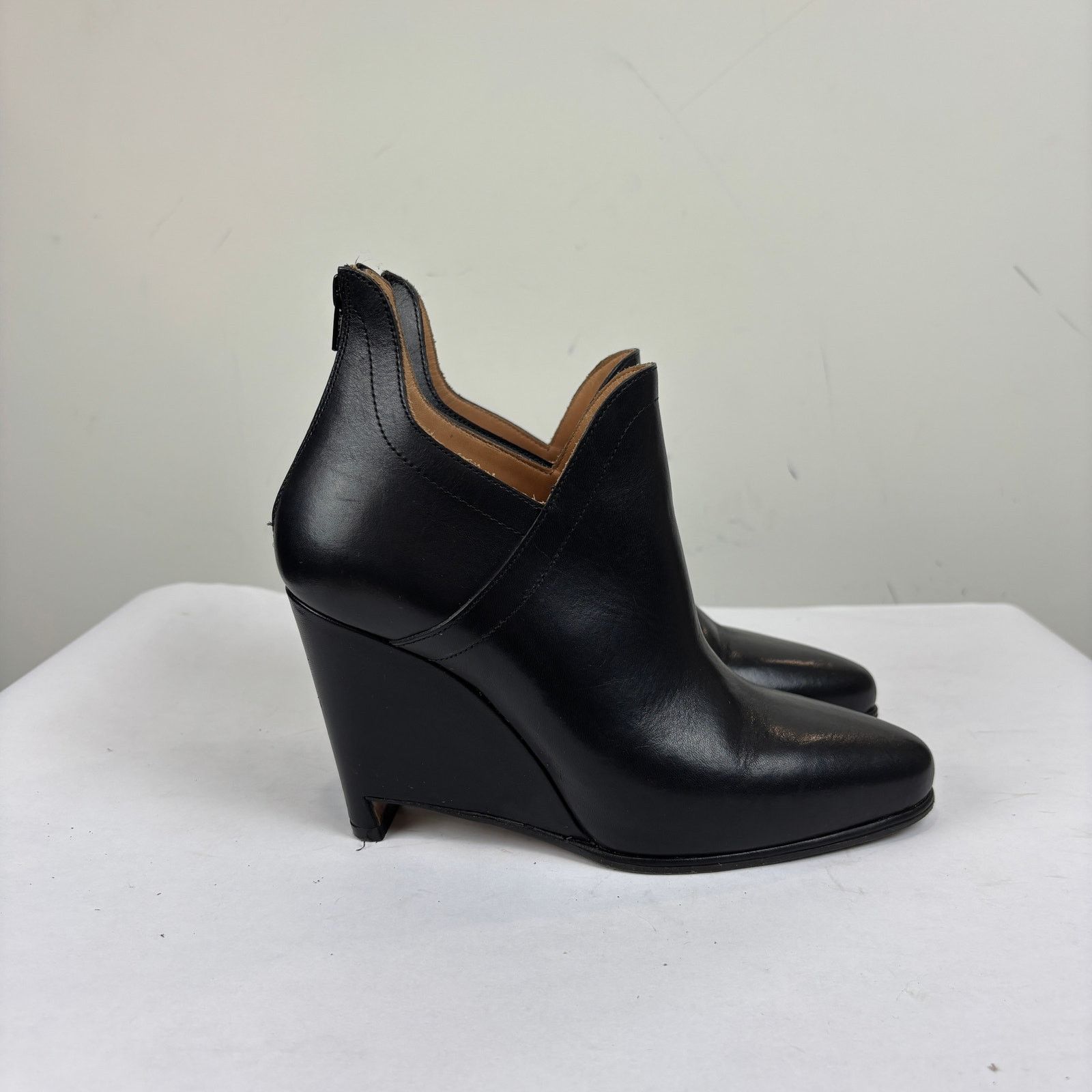 Maison Margiela Maison Margiela MM22 Leather Pointed Toe Wedge Booties 36.5 Size US 6.5 / IT 36.5 - 3 Thumbnail