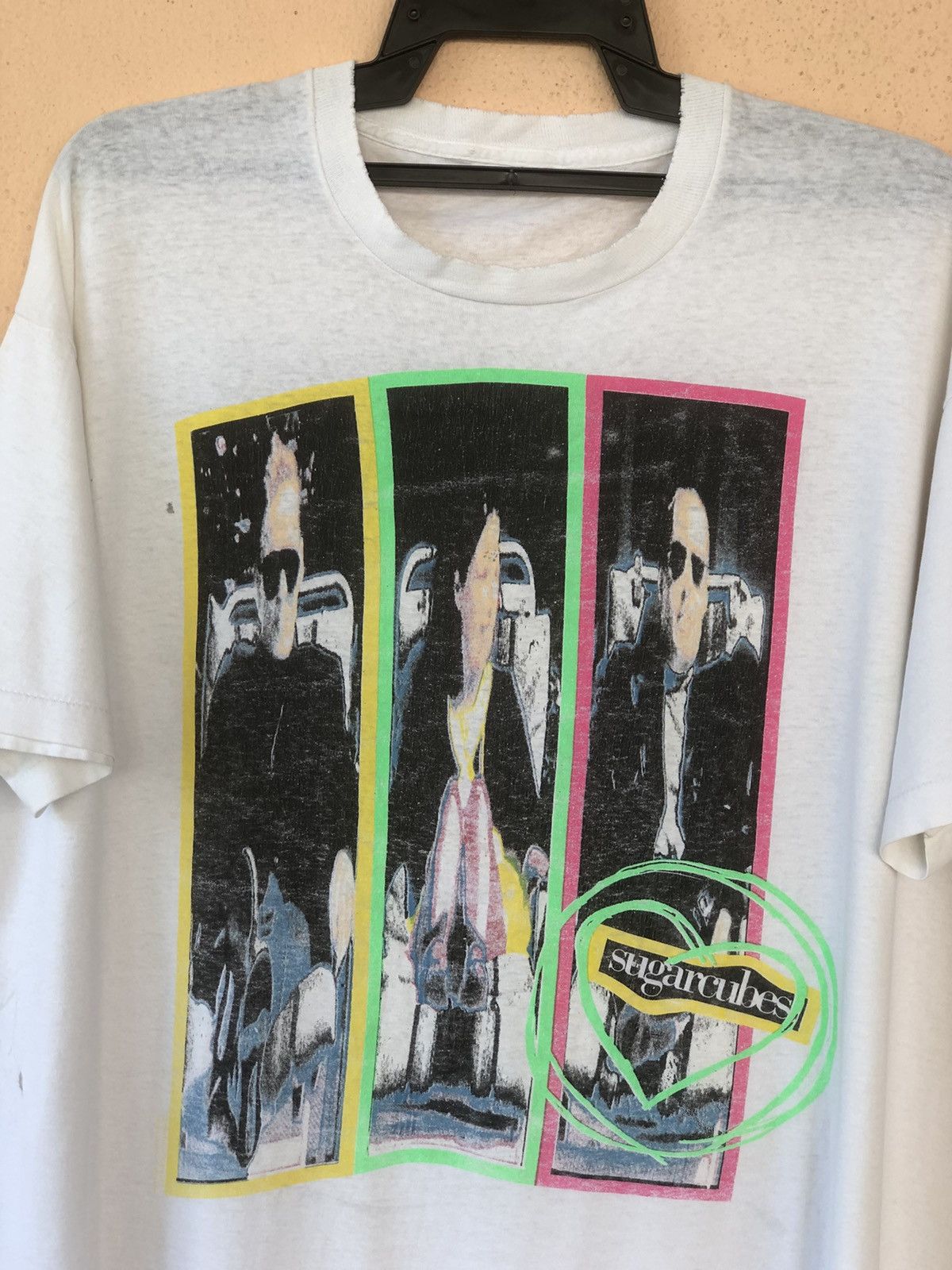 Band Tees × Vintage Vintage 80s Sugarcubes Bjork Distressed Band Tee Size US XXL / EU 58 / 5 - 2 Thumbnail