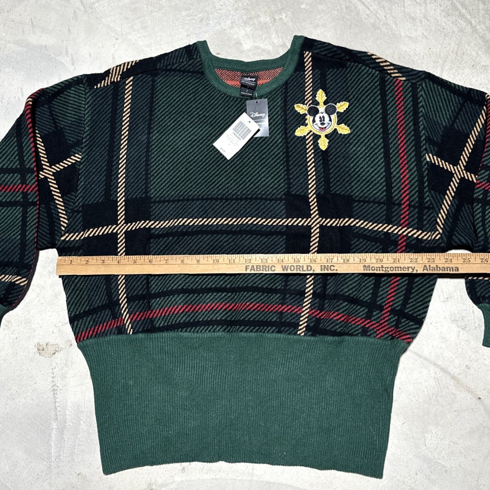 Vintage Her Universe Disney Holiday Plaid Mickey Mouse Knit Sweater NWT Women’s XL Size XL / US 12-14 / IT 48-50 - 6 Thumbnail