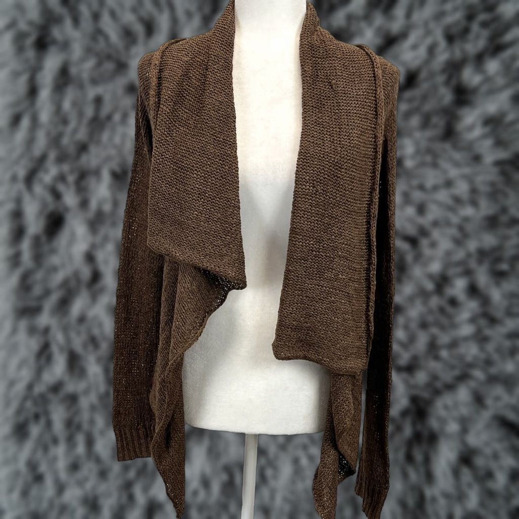 Talbots Talbots Cardigan Sweater Shirt Women Loose Knit Open Front Sz M Brown Cotton Blend All Seasons Open Front Cardigan Womens Medium Brown Size M / US 6-8 / IT 42-44 - 1 Thumbnail