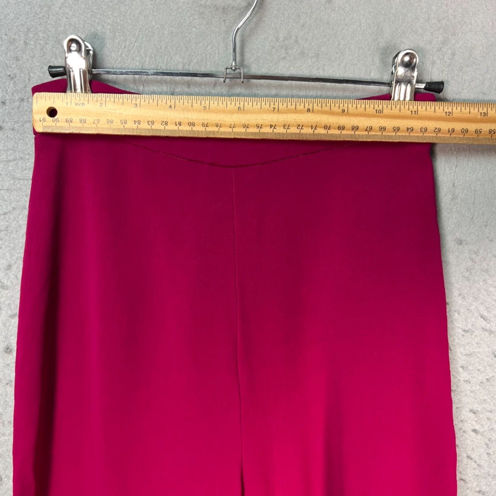 Brandon Maxwell Brandon Maxwell Womens Pants Dress Pants Viscose Blend Pink 4 High Rise Flat Front In USA Slim Fit Trousers Size 42" / US 20 - 6 Thumbnail