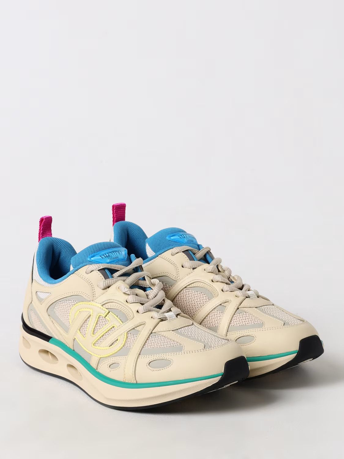 Valentino o1s22i1n1224 Vlogo Easyjog Low-Top Sneakers in Beige Size US 9 / EU 42 - 2 Thumbnail