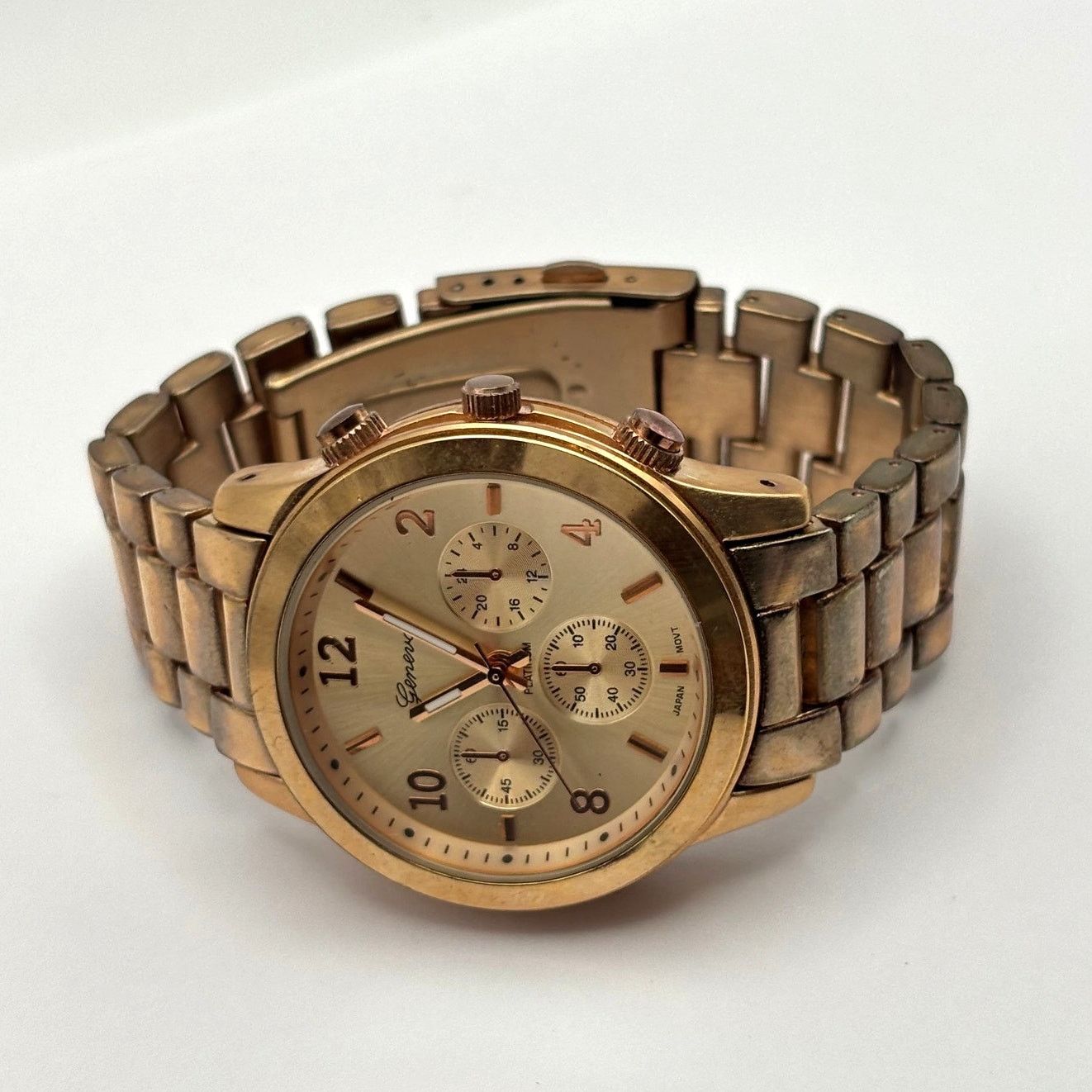 Geneva Retro Gold Geneva Men's Watch Size ONE SIZE - 3 Thumbnail