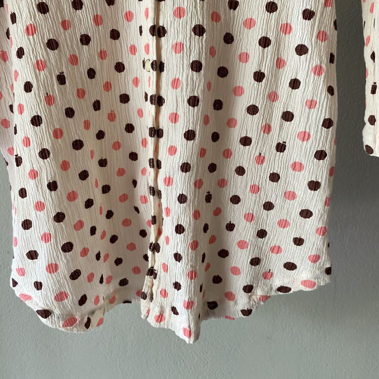 Tsumori Chisato Tsumori Chisato Pink Red Polka Dot Long Sleeve Shirt Size XS / US 0-2 / IT 36-38 - 9 Thumbnail