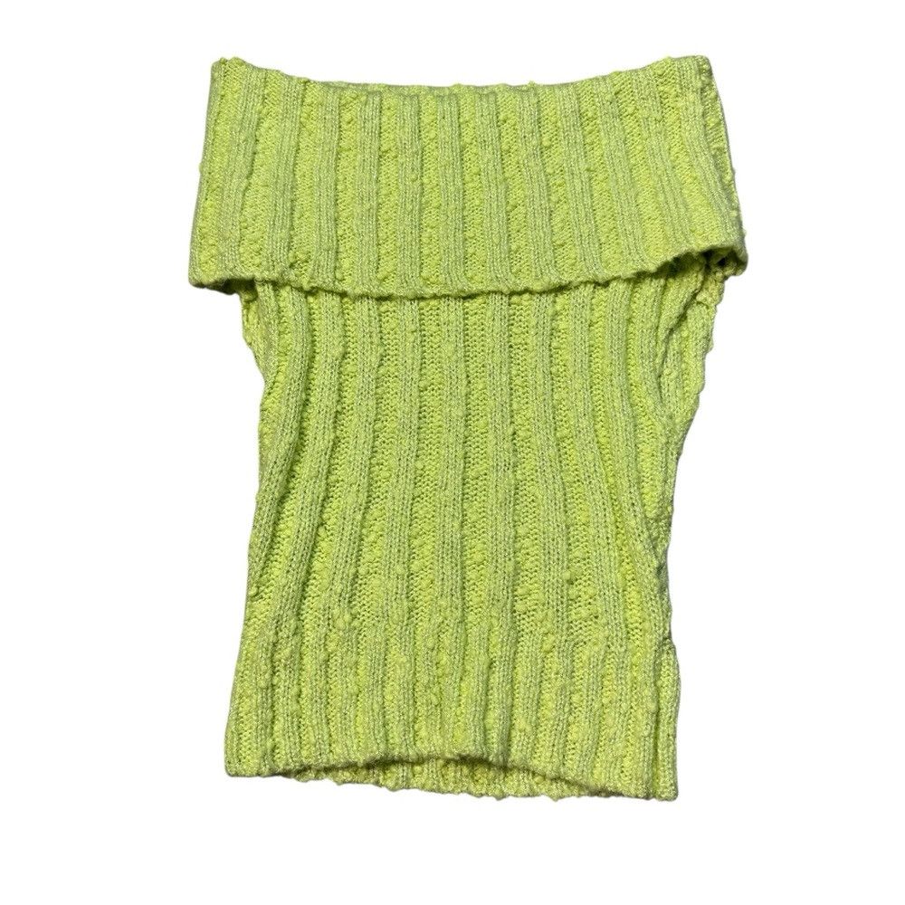 Other New Silence + Noise Starlet Off-The-Shoulder Knit Neon Gree Size S / US 4 / IT 40 - 7 Thumbnail