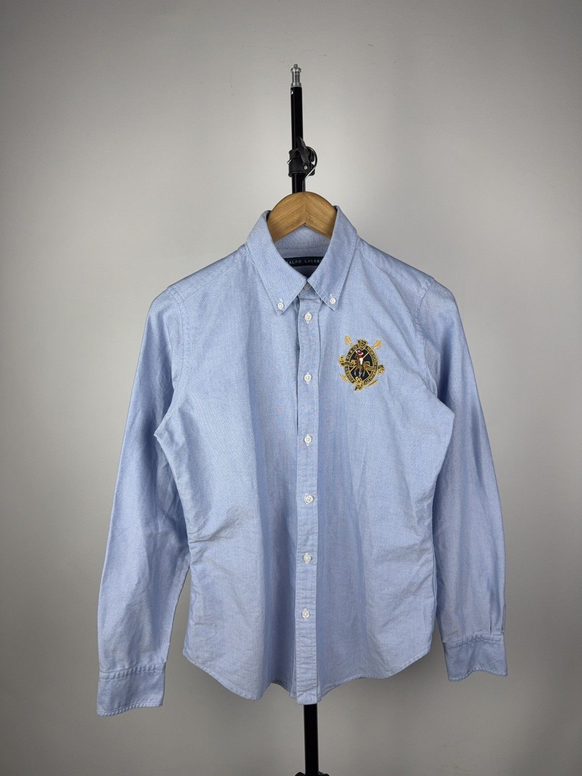 Polo Ralph Lauren Ralph Lauren Crest Oxford Shirt Blue Button-Down Size 8 Size M / US 6-8 / IT 42-44 - 1 Thumbnail