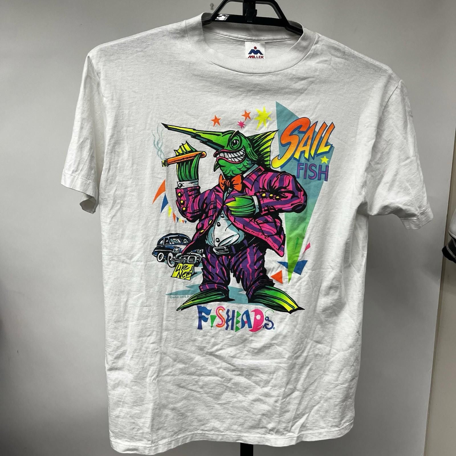 Peter Millar Vintage 90s Wild Oats FishHeads Sail Fish T Shirt Mens L USA Size US L / EU 52-54 / 3 - 1 Thumbnail